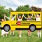 School Bus Photo Prop Selfie Frame Back to School Backdrop (Yellow)